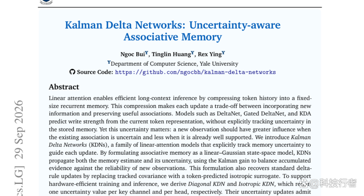 Kalman Delta Networks 如何让AI知道自己"记得准不准"